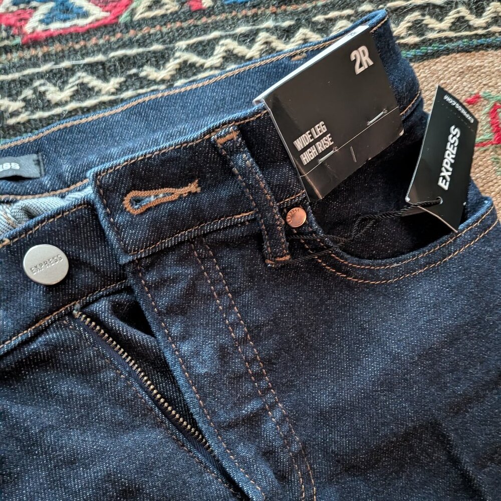 NWT Express Wide Leg High Rise Jeans - 2R